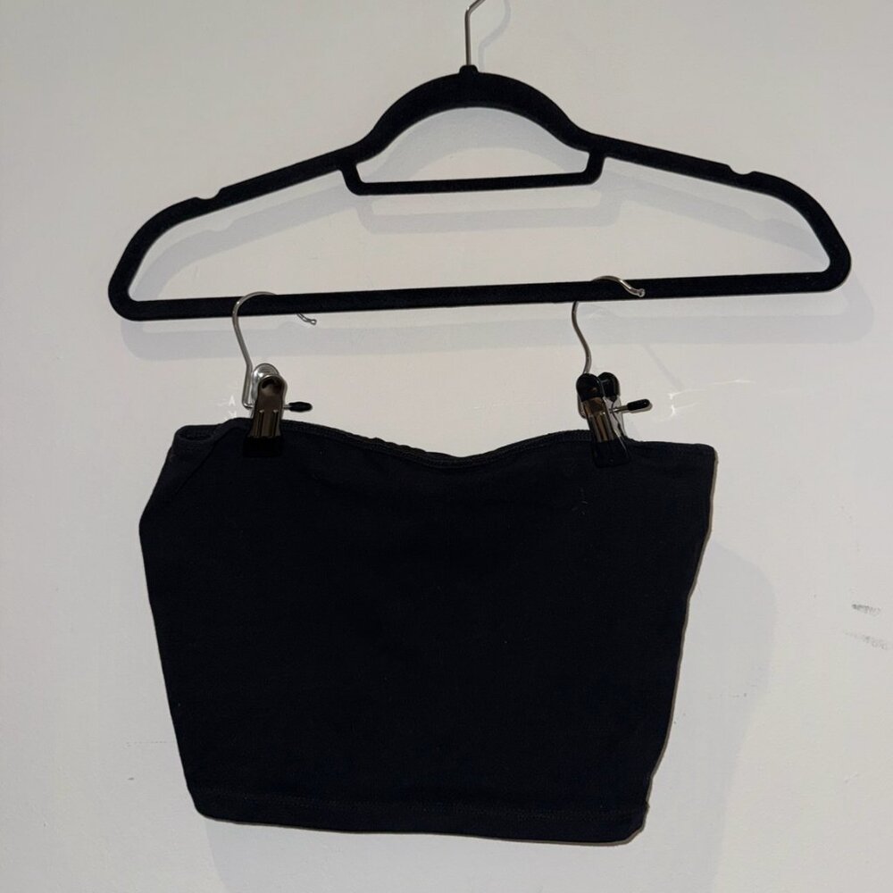 Black cotton tube top